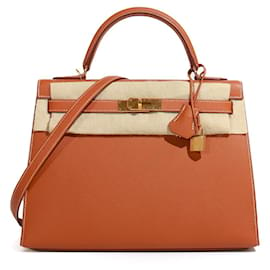 Hermès-HERMES Handbags Kelly 32-Brown