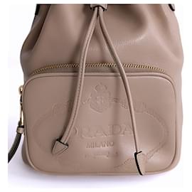 Prada-Prada Prada beige leather bucket handbag-Other