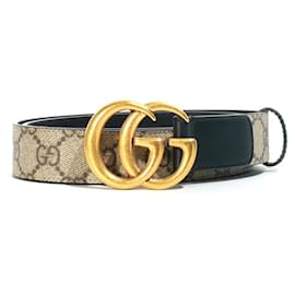Gucci-Cinturones GUCCI Hebilla GG-Negro