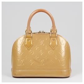 Louis Vuitton-Louis Vuitton Vernis Alma BB 2Way Handbag-Amarelo