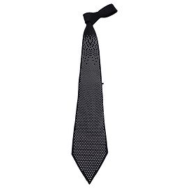 Cravatta Borchiata Alexander McQueen in Raso Nero Nero