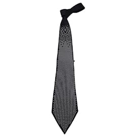 Alexander Mcqueen-Alexander McQueen Studded Necktie in Black Satin-Black