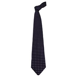 Corbata estampada Etro en algodón de seda azul marino Azul Azul marino