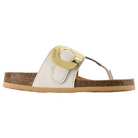 See by Chloé Chany Fussbett Mules - See By Chloe - Natural - Leather Brown Beige