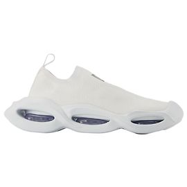 Baskets à lacets Wave - Dolce & Gabbana - Blanc/Argent - Polyester Blanc