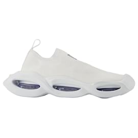 Dolce & Gabbana-Wave Lace Up Sneakers - Dolce & Gabbana - White/Silver - Polyester-White