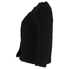 Alberta Ferretti-Veste en tweed Alberta Ferretti en laine noire-Noir