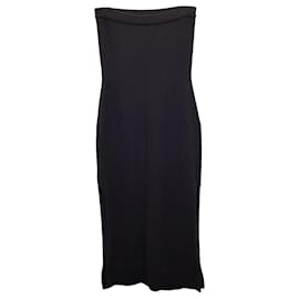 Michael Kors-Vestido midi sin tirantes de Michael Kors en cachemir negro-Negro