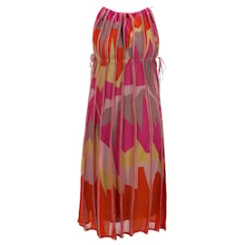 M Missoni-M Missoni Vestido Midi Sem Mangas em Lã Multicolor-Outro