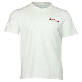 Sandro-T-shirt Sandro Amour Logo en Coton Blanc-Blanc,Écru