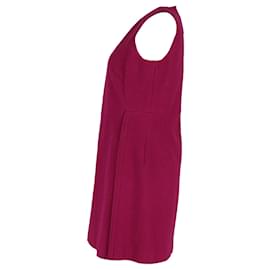 Victoria Beckham-Victoria Beckham Sleeveless Mini Dress in Red Violet Wool-Other,Purple