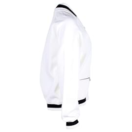 Chanel-Chanel Knit Blouson Jacket in White Rayon-White