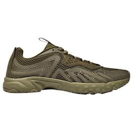 Acne-N3W Net Sneakers in Grey Canvas-Grey