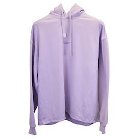 Acne-Acne Studios Logo Hooded Sweatshirt in Purple Cotton-Purple
