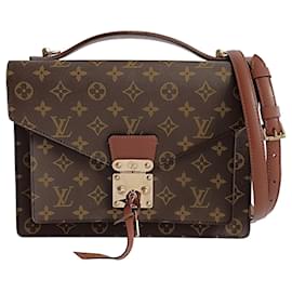 Louis Vuitton-Bolsa tiracolo Louis Vuitton Monceau-Marrom