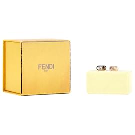 Fendi-Fendi O’Lock Earrings in Gold Metal-Golden