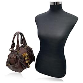 Chloé-Brown Leather Paddington Bag Tote Satchel Handbag-Brown