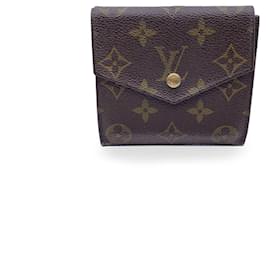 Louis Vuitton-Portafoglio con patta foderato compatto monogramma vintage M61652-Marrone