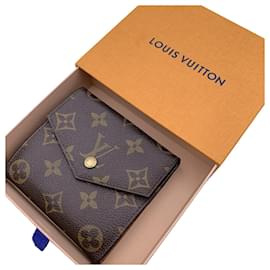 Louis Vuitton-Vintage Monogram Compact gefütterte Flap Wallet M61652-Braun