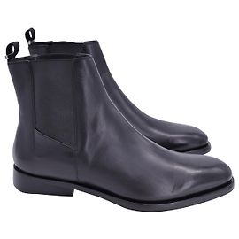 Balenciaga Chelsea Ankle Boots in Black Leather Black
