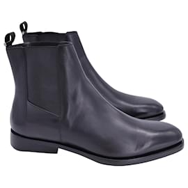 Balenciaga-Balenciaga Chelsea Ankle Boots in Black Leather-Black