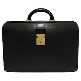 Louis Vuitton-Louis Vuitton Serviette Fermoir Bolso Business De Piel M54352 en buen estado-Otro