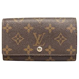 Louis Vuitton-Louis Vuitton Portomone Cartera plegable con cremallera Cartera corta de lona M61735 en buenas condiciones-Otro