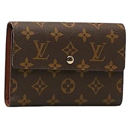 Louis Vuitton-Louis Vuitton Porte Tresor Etui Papier Geldbörse Canvas Lange Geldbörse M61202 in gutem Zustand-Andere