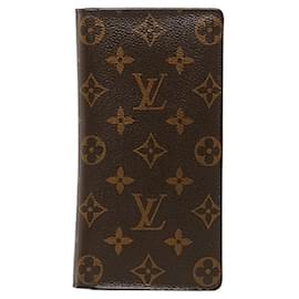 Louis Vuitton-Portafoglio lungo Louis Vuitton Portefeuille Brazza in tela M66540 in buone condizioni-Altro