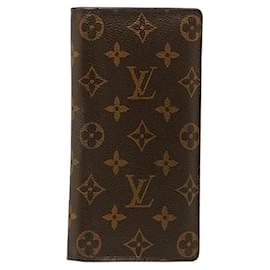 Louis Vuitton-Cartera larga de lona Louis Vuitton Portefeuille Brazza M66540 en buen estado-Otro