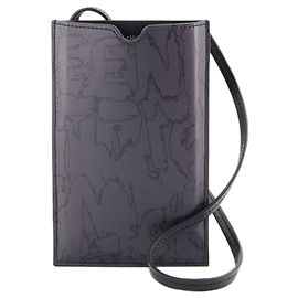 Borsa a tracolla porta telefono - Alexander McQueen - Nylon - Nera Nero