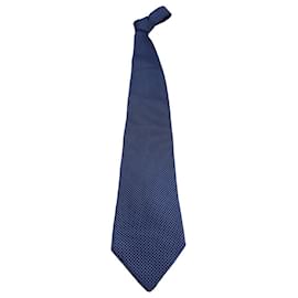 Etro-Gravata Estampada Etro em Algodão Seda Azul-Azul