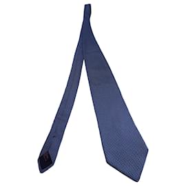 Etro-Etro Patterned Necktie in Blue Silk Cotton-Blue