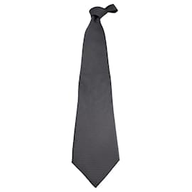 Tom Ford-Cravatta Tom Ford micro pois in cotone di seta grigio-Grigio