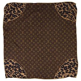 Louis Vuitton-Brown monogram silk scarf-Brown