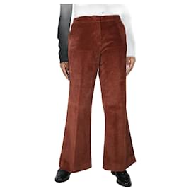 Autre Marque-Pantaloni in velluto a coste color ruggine - taglia UK 14-Marrone