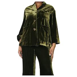Autre Marque-Green velvet jacket - size UK 12-Green