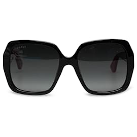Gucci-Óculos de sol pretos Gucci entrelaçados G Bee-Preto