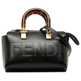 Fendi-Fendi Black Mini By The Way Satchel-Black