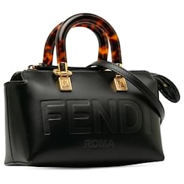 Fendi-Fendi Black Mini By The Way Satchel-Black