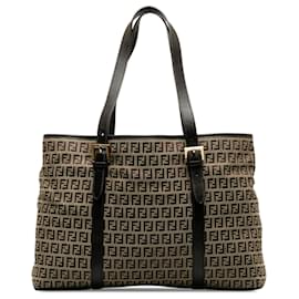 Fendi-Fendi Brown Zucchino Tote-Brown