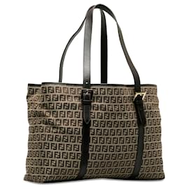 Fendi-Fendi Brown Zucchino Tote-Brown