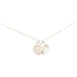 Tiffany & Co-Tiffany Silver lined Heart Tag Necklace-Silvery