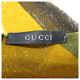 Gucci-Gucci Yellow Printed Silk Scarf-Yellow