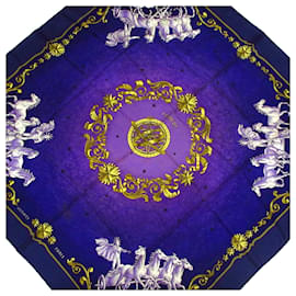 Hermès-Hermès Purple Cosmos Silk Scarf-Purple