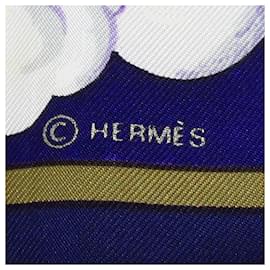 Hermès-Lila Cosmos Seidenschal von Hermès-Lila
