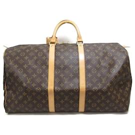Louis Vuitton-Louis Vuitton Keepall 55 Bolsa de viagem em lona M41424 em boa condição-Outro
