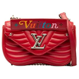 Louis Vuitton-Louis Vuitton Bolsa com corrente New Wave PM Bolsa de ombro em couro M51930 em boa condição-Outro