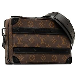 Louis Vuitton-Bolsa Louis Vuitton Monograma Macassar com alça macia em lona Crossbody M45935 em boa condição-Outro