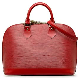 Louis Vuitton-Louis Vuitton Alma Leather Handbag M52147 in good condition-Other